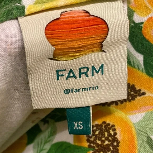 FARM Rio White Midi Dress with Yellow & Green Floral Print - Picture 10 of 11